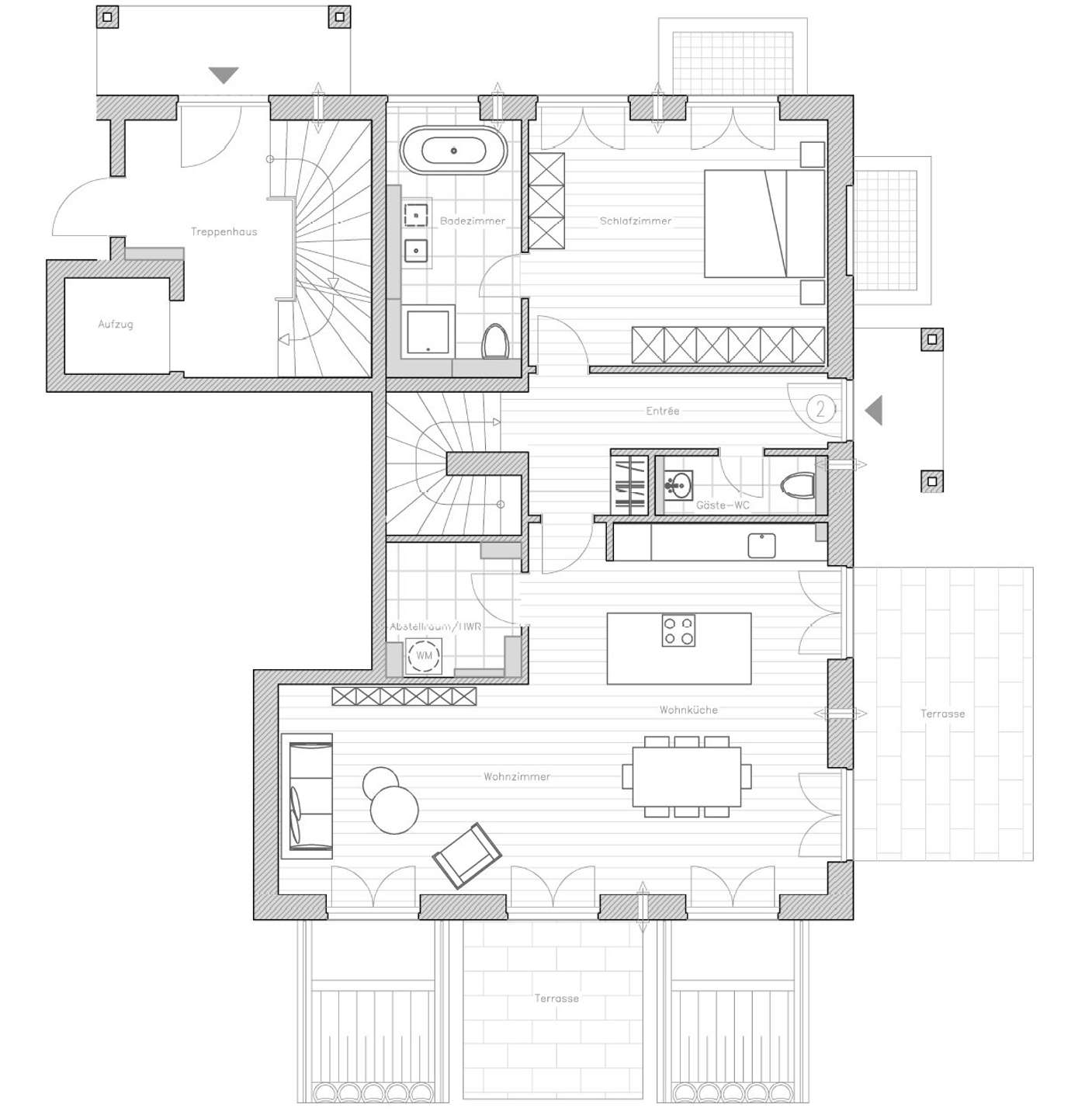 Grundriss WE2 EG