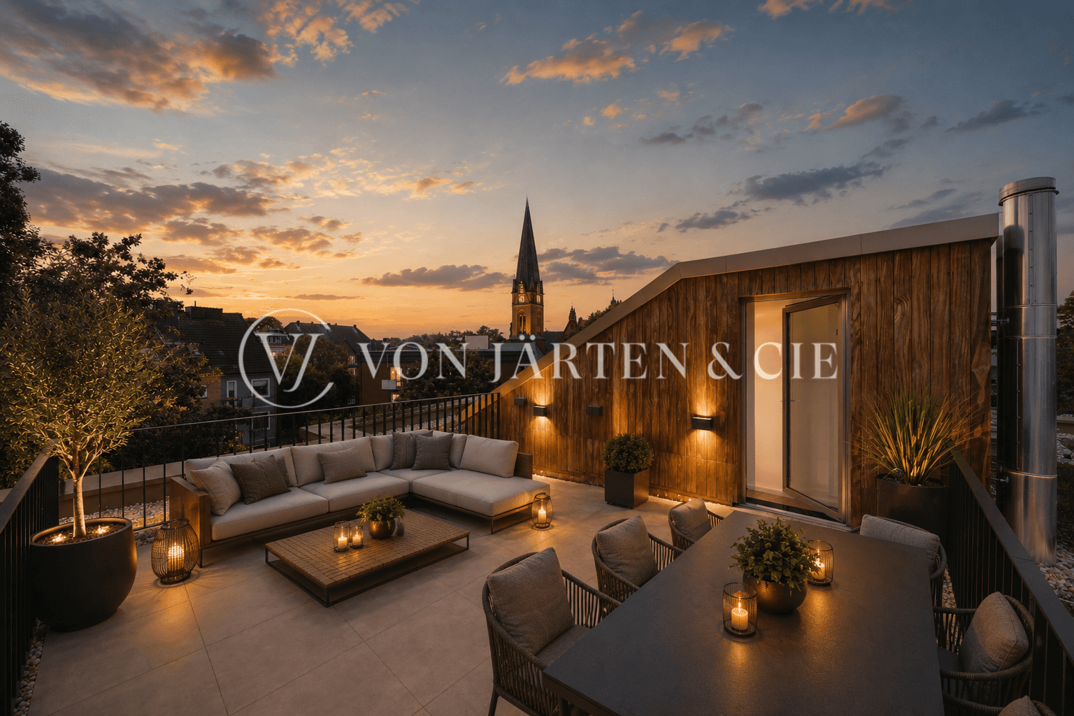 Dachterrasse Visualisierung KI generiert